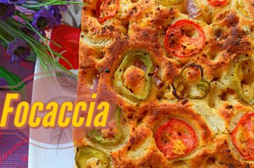 Focaccia bread / Italian bread/ Easy focaccia flat bread recipe