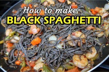 How to Make BLACK SPAGHETTI  | Squid Ink Pasta Dupe | DNVlogsLife
