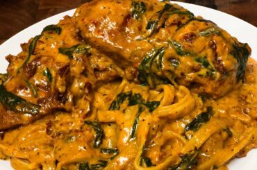 TUSCAN CHICKEN FETTUCCINE PASTA|CREAMY PASTA RECIPE|PASTA SAUCE RECIPE|