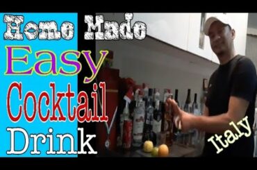 Easy Basic Whiskey Cocktail Drink Made at Home..Italy