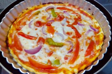 No Cheese,No Yeast,No oven delicious Veg Pizza in pan.(special for lockdown)