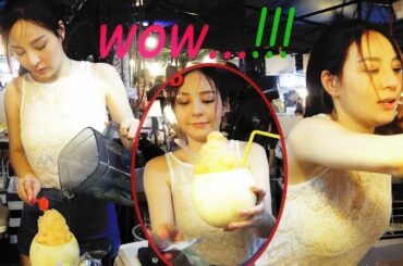 [ Piseth Official ]   Thailand Hottest Vendors Deliciouse Fruit Shakes and Thai Street Drinks