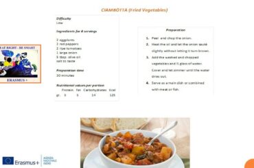 PRESENTATION OF RECIPES ITALY