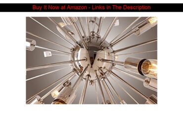 ❎ Decomust 40 Large Mid Century Modern Sputnik Light Fixture / Italian Starburst Chandelier