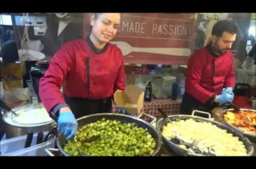 LONDON STREET FOOD, YUMMY ITALIAN PASTA, CHINESE FOOD, BRICK LANE MARKET LONDON, JANUARY 2020