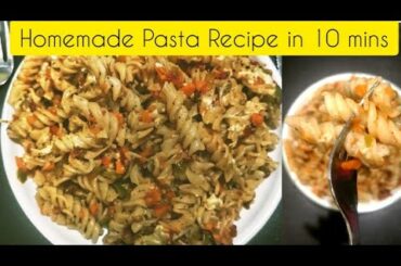 Veg Pasta Recipe in 10 minutes | Italian Style Pasta Recipe | Easy Pasta Recipe in lock down.