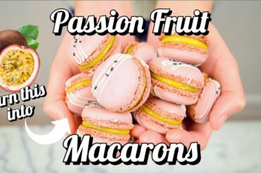 Tangy Passion Fruit MACARONS recipe - italian meringue