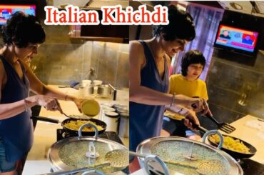 Mandira Bedi making Italian khichdi For her son Vir during Lockdown !