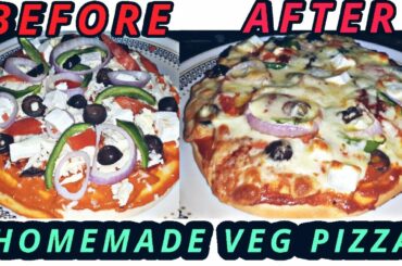 Veg Pizza at home | Homemade pizza in lockdown | Lockdown Recipes | घर का बना पिज्जा  #cookwithme