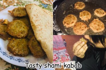Chicken shami kabab / chicken shami kabab with naan/ #food/#desifood/#kabab