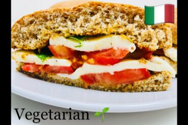 How to make a Healthy and Fast Sandwich | an Italian must: the Caprese Sandwich! Vegetarian Recipes