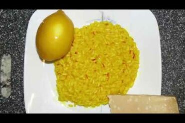 Saffron Risotto, risotto allo zafferano. Authentic italian recipe