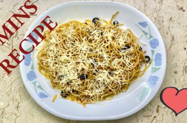 AGLIO E OLIO PASTA | 5 MINS RECIPE | EASY LOCKDOWN | ITALIAN PASTA | SPAGHETTI | OLIVE N GARLIC