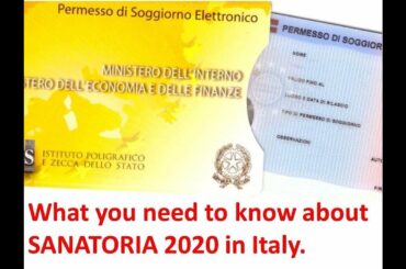 SANATORIA 2020 IN ITALY | WORKING PERMIT | PERMESSO DI SOGGIORNO |
