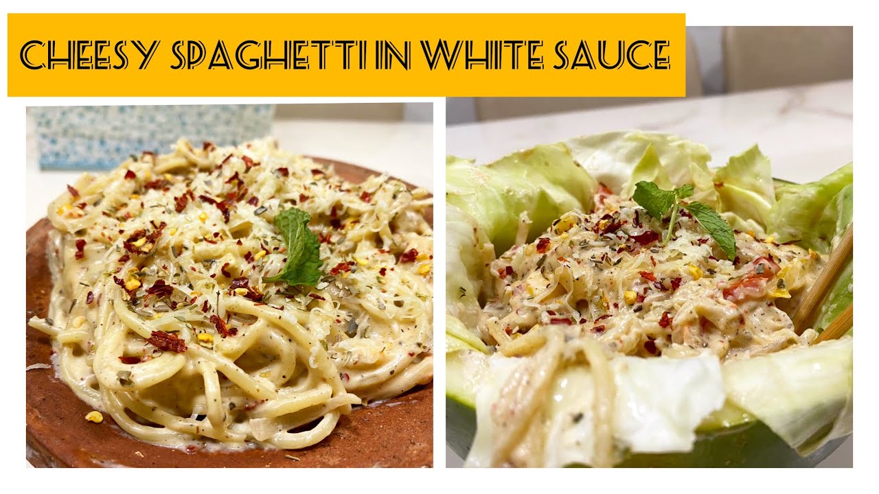Creamy Spaghetti Recipe | Cheesy spaghetti in white sauce | Italian pasta in white sauce Creamy Spaghetti Recipe | Cheesy spaghetti in white sauce | Italian pasta in white sauce