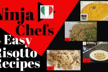 How To Make 4 Easy Risotto Dishes|Saffron|Mushroom|Creamy Veg|Keto Caulifl. w/Mushrooms|Ninja Chefs