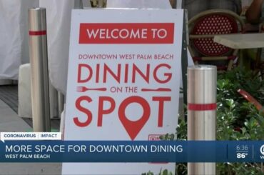 More space for downtown dining in West Palm Beach with "Dining on the spot"