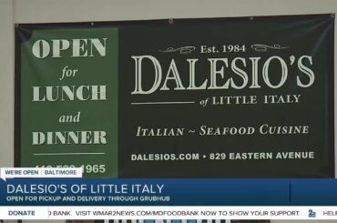 Dalesio's of Little Italy, open for pickup and delivery through GrubHub