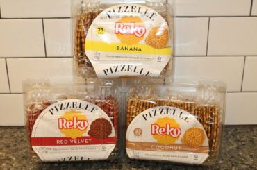 Pizzelle Italian Waffle Cookie: Banana, Red Velvet & Coconut Review
