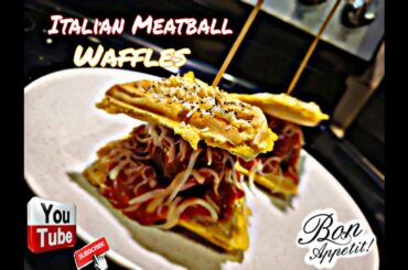 DON'T END YOUR DAY WITHOUT CHECKING THESE AMAZING JUICY ITALIAN MEATBALL WAFFLE SLIDERS #cooking