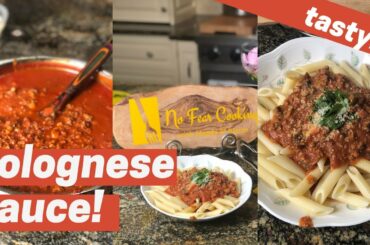 Homemade Bolognese Sauce By No Fear Cooking!
