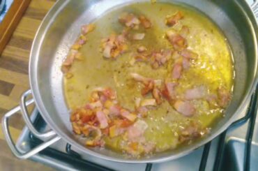 Rigatoni Pasta Carbonara || Italian food ( Indonesian & English subtitles)