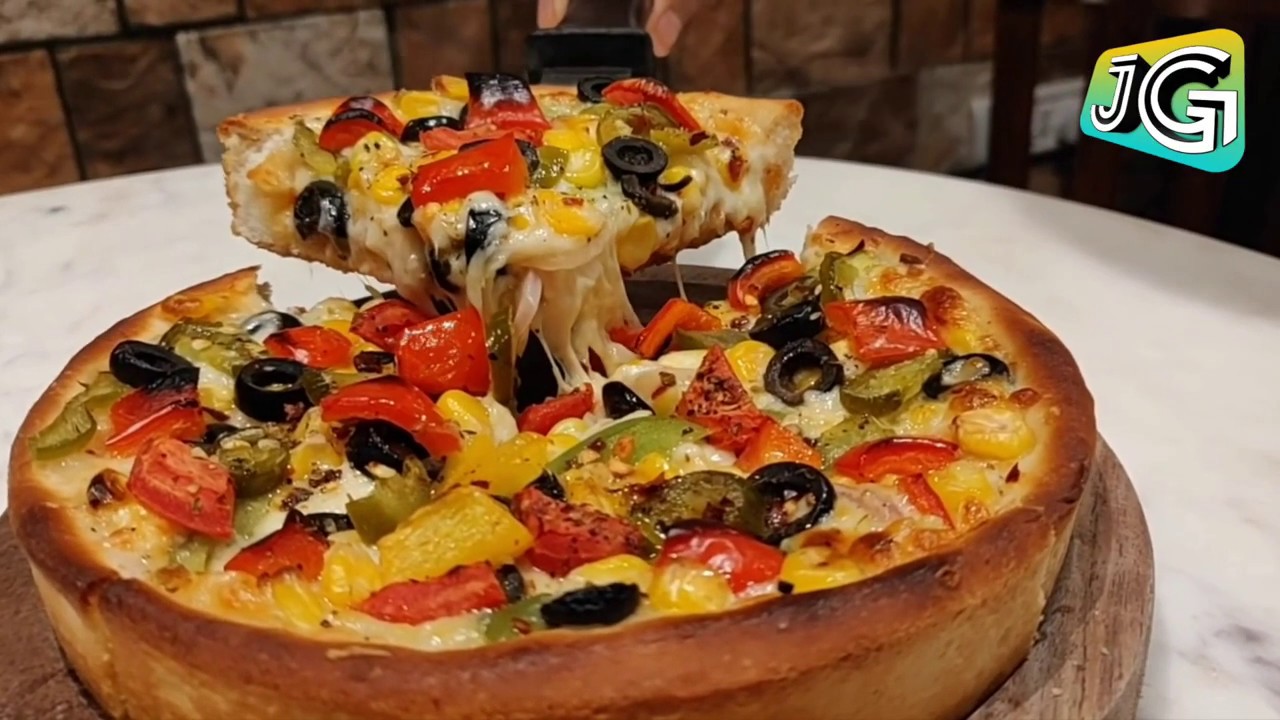 DEEP PAN PIZZA | cheesy pizza |THE ITALIAN PLACE DEEP PAN PIZZA | cheesy pizza |THE ITALIAN PLACE