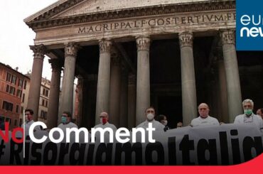 Italy: Restaurant owners protest against economic situation