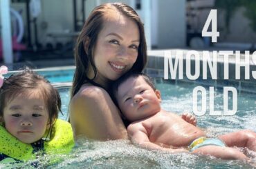 Enzo's First Time Swimming!