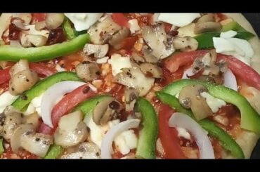 PIZZA RECIPE | TAWA PIZZA | MUSHROOM PIZZA HOMEMADE RECIPE