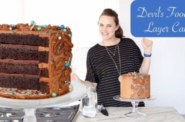 DEVIL'S FOOD LAYER CAKE: A pastry chef shows you how to make a four layer devil's food cake.
