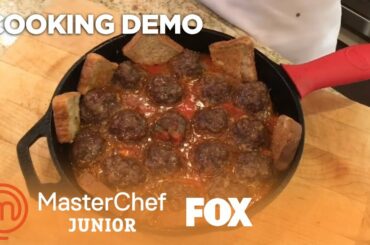 Cook #AtHomeWith Matthew: Skillet Meatballs | MASTERCHEF JUNIOR