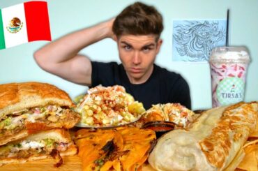 HUGE Mexican Food Mukbang - Torta, Carne Asada Burrito, Birria & Fish Tacos, Elotes +