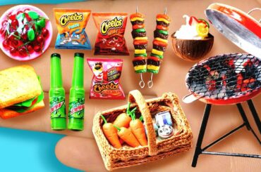 16 EASY REALISTIC DIY MINIATURE BARBIE IDEAS ~ Mini cheetos, mountain dew, cherry and more!