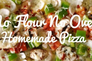 #NoFlour #NoOven Low Carb Egg Crust PIZZA