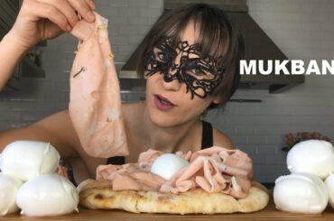MUKBANG MOZZARELLA FOCACCIA E MORTADELLA | CIBO ITALIANO "ITALIAN FOOD" (EATING SHOW ITA)