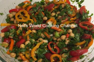 Chickpea Salad Recipe - Healthy Recipe - Easy Chickpea Salad - Garbanzo Bean Salad - Vegan Recipe