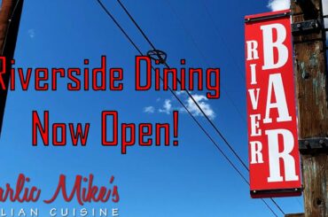 Garlic Mike's Riverside Dining Advertisement