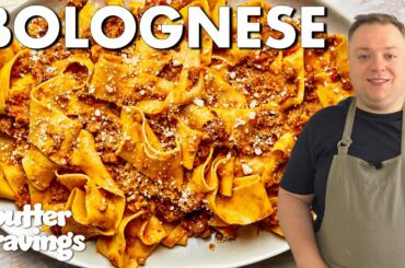 Delicious PASTA BOLOGNESE made with authentic Italian ragu and papardelle | Butter Cravings