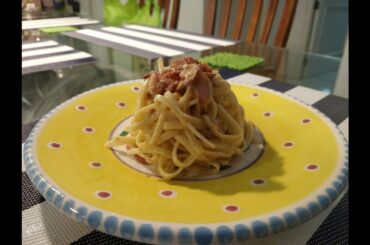 Homemade Carbonara Using Everyday Kitchen Items