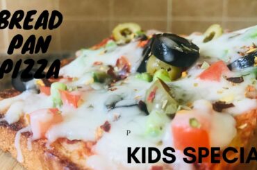Bread pan pizza| പാൻ പിസ്സ |simple pizza recipe| kids special