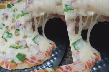 Vegetable pizza 🍕. No oven ....... Simple method......so yummy.... moosi's Creations 👩‍🍳