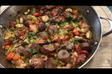 E009: 1 Pan Chicken & Sausage Cacciatore