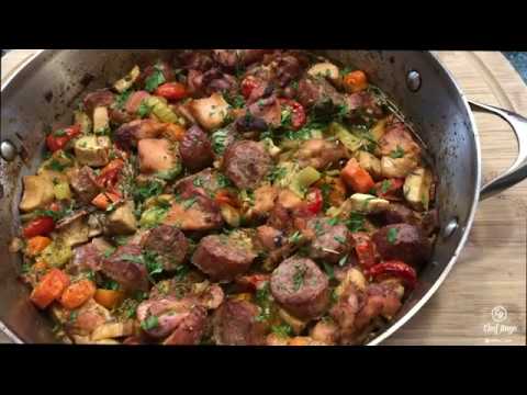 E009: 1 Pan Chicken & Sausage Cacciatore E009: 1 Pan Chicken & Sausage Cacciatore