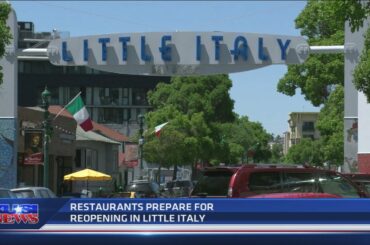 Restaurants prepare for reopening in Little Italy San Diego