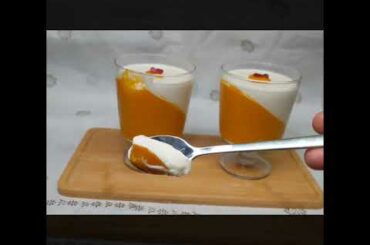 Mango panna Cotta l mango pudding l Italian dessert recipe