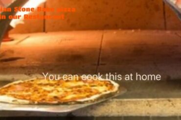 Bacon cheese thin base pizza, bacon cheese stone oven pizza recipe, Italian stone oven thin pizza