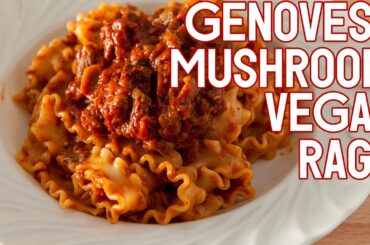 Mushroom Ragù | Easy Vegan Bolognese Recipe (Mafaldine Pasta)
