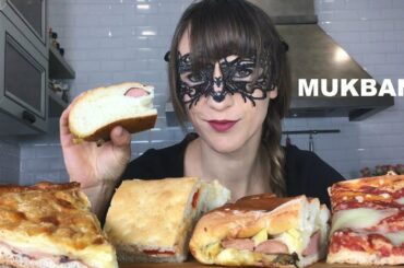 MUKBANG PIZZA, PATATINE FRITTE CON WURSTEL E PANINO NAPOLETANO (STREET FOOD NAPOLI) EATING SHOW ITA