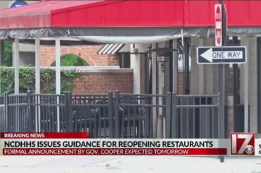NC health officials release rules for reopening of restaurants